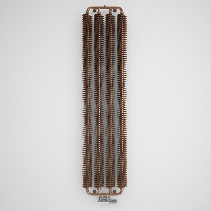 Ribbon V - Copper Vertical Designer Radiator H1720mm x W390mm Single Panel