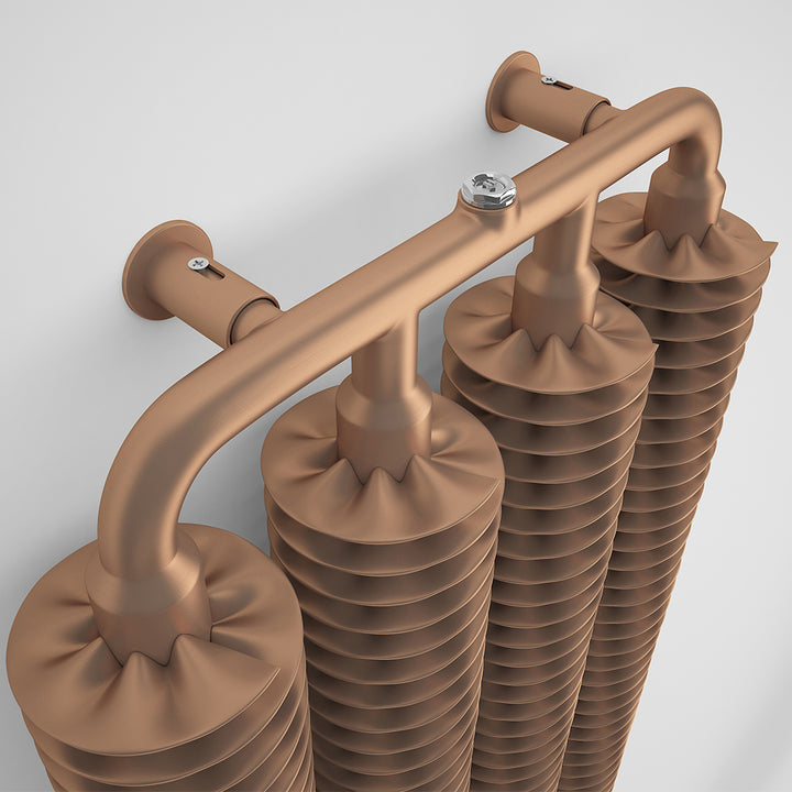 Ribbon V - Copper Vertical Designer Radiator H1720mm x W390mm Single Panel