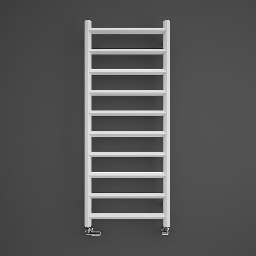 Crystal - White Towel Radiator - H1200mm x W500mm