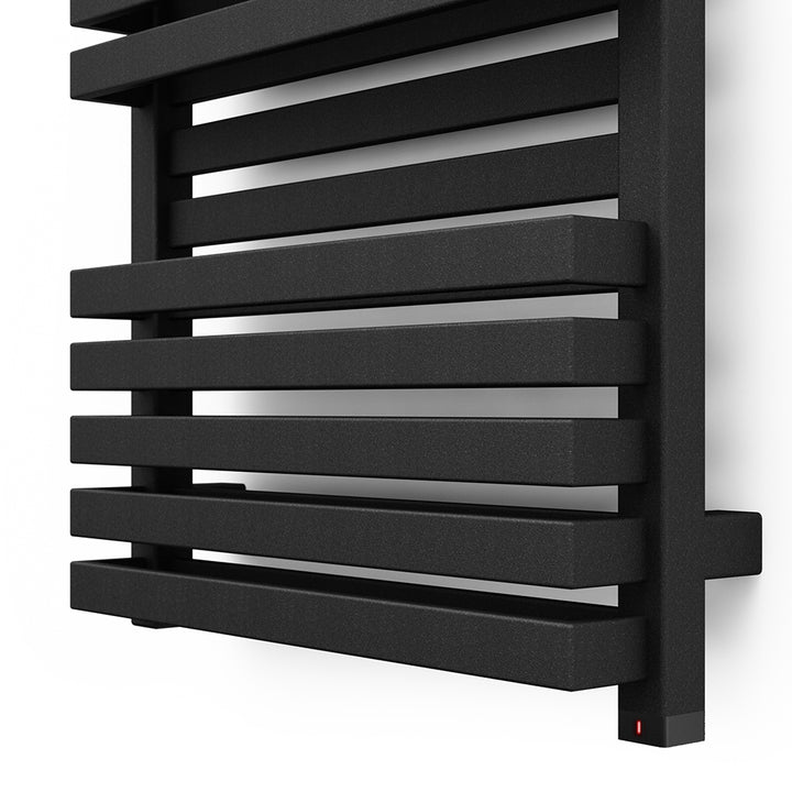 Quadrus - Black Electric Towel Rail H870mm x W450mm 600w Thermostatic