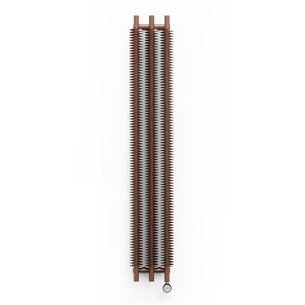 Ribbon - Copper Vertical Electric Radiator H1800mm x W290mm 600w Thermostatic