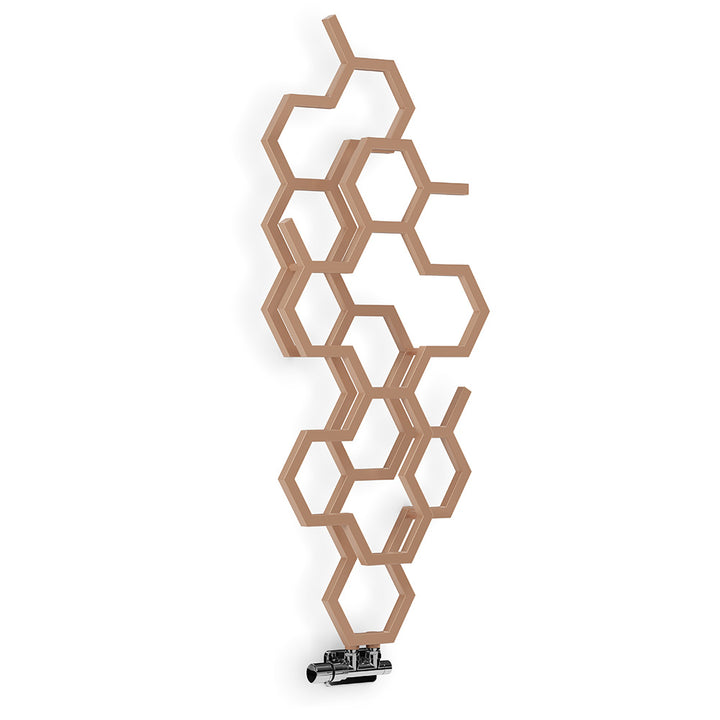 Hex - Copper Vertical Designer Radiator H1220mm x W486mm Single Panel