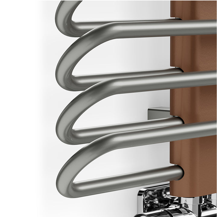 Michelle - Nickel Gloss / Copper Towel Radiator - H780mm x W400mm