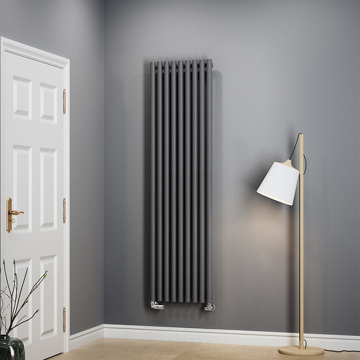 Rolo-Room - Anthracite Vertical Designer Radiator H1800mm x W480mm Single Panel