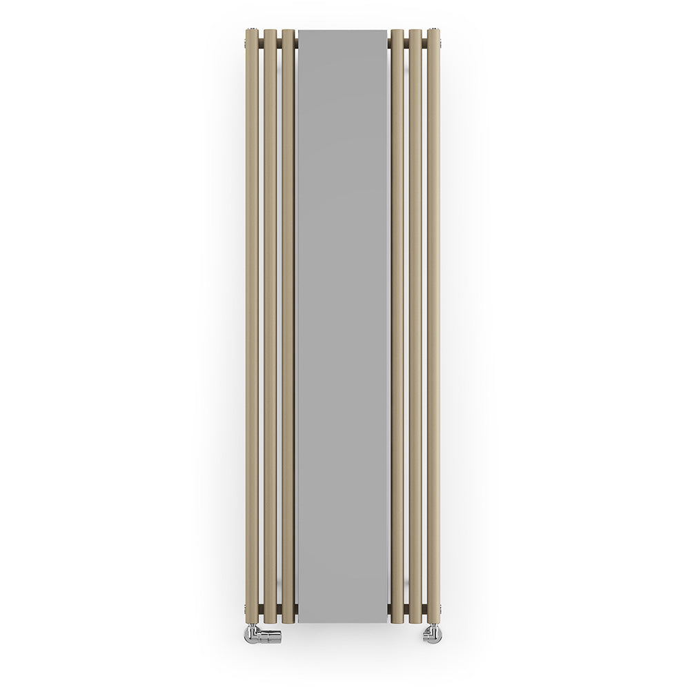 Rolo-Mirror - Quartz Mocha Vertical Designer Radiator H1800mm x W590mm Single Panel