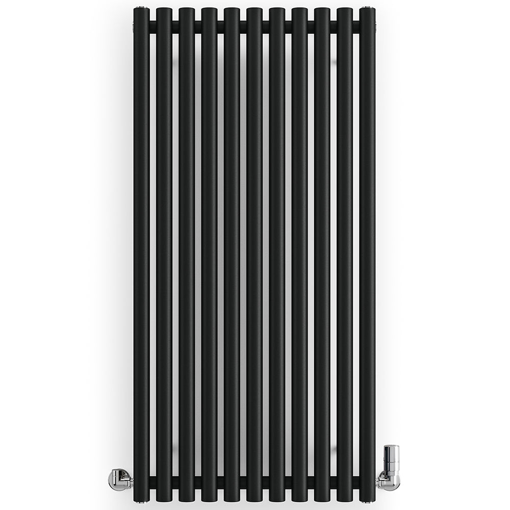 Rolo-Room - Black Vertical Designer Radiator H1200mm x W590mm Single Panel