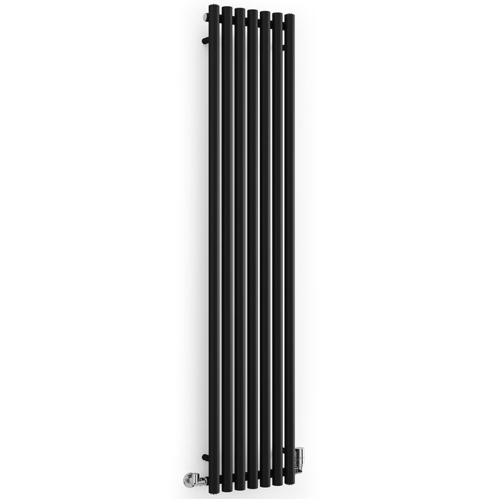 Rolo-Room - Black Vertical Designer Radiator H1800mm x W370mm Single Panel