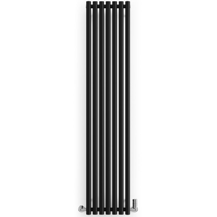 Rolo-Room - Black Vertical Designer Radiator H1800mm x W370mm Single Panel
