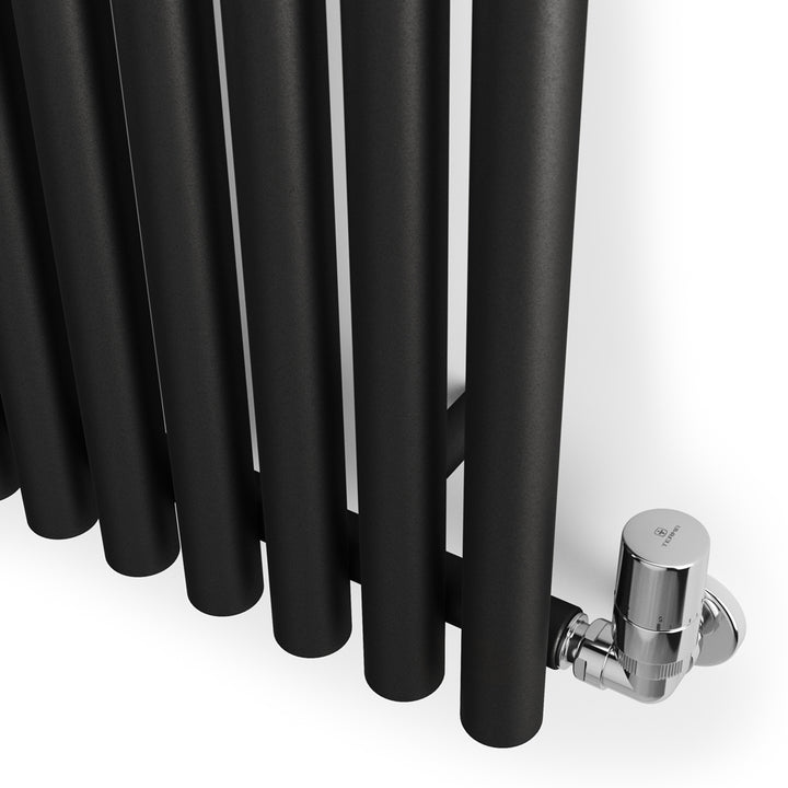 Rolo-Room - Black Vertical Designer Radiator H1800mm x W370mm Single Panel