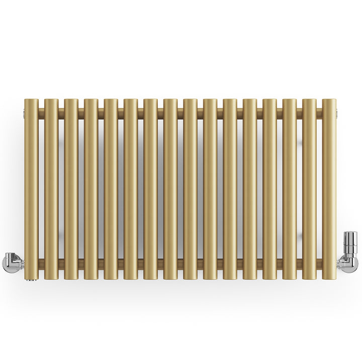 Rolo-Room - Brass Horizontal Designer Radiator H500mm x W865mm Single Panel
