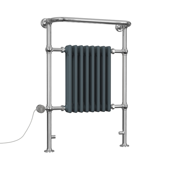 Arundel - Anthracite Traditional Electric Towel Rail H963mm x W673mm 600w Thermostatic
