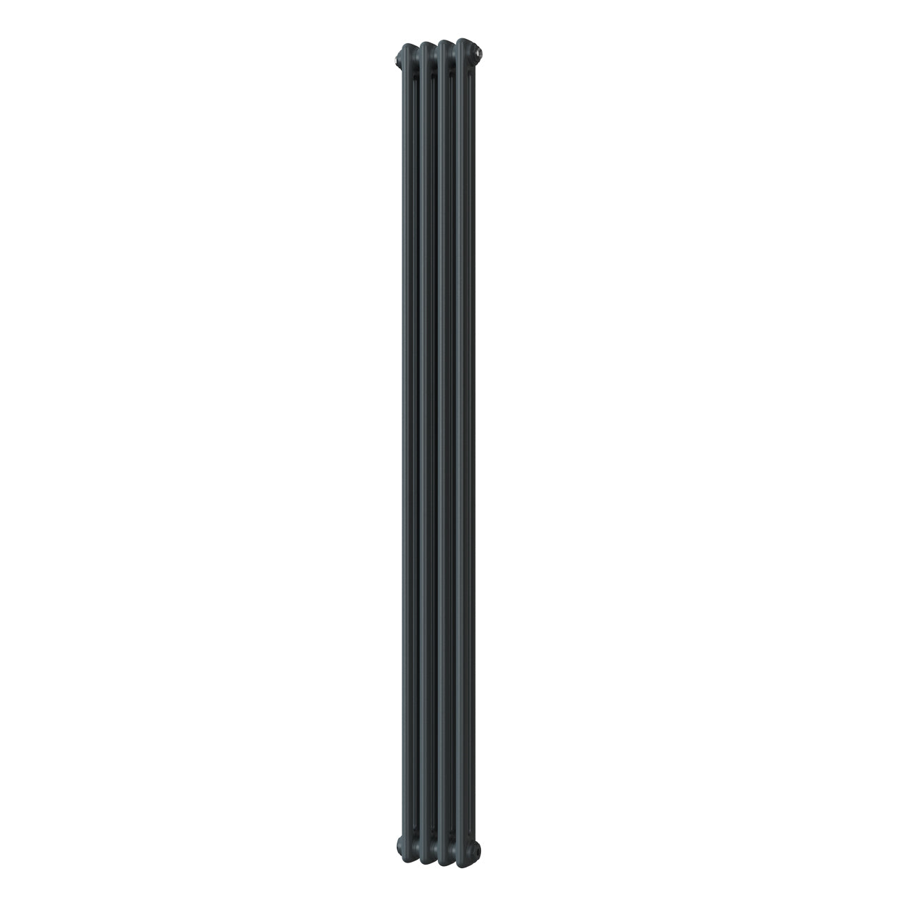 Alpha - Anthracite Vertical Column Radiator H1800mm x W196mm 2 Column - Feet Included