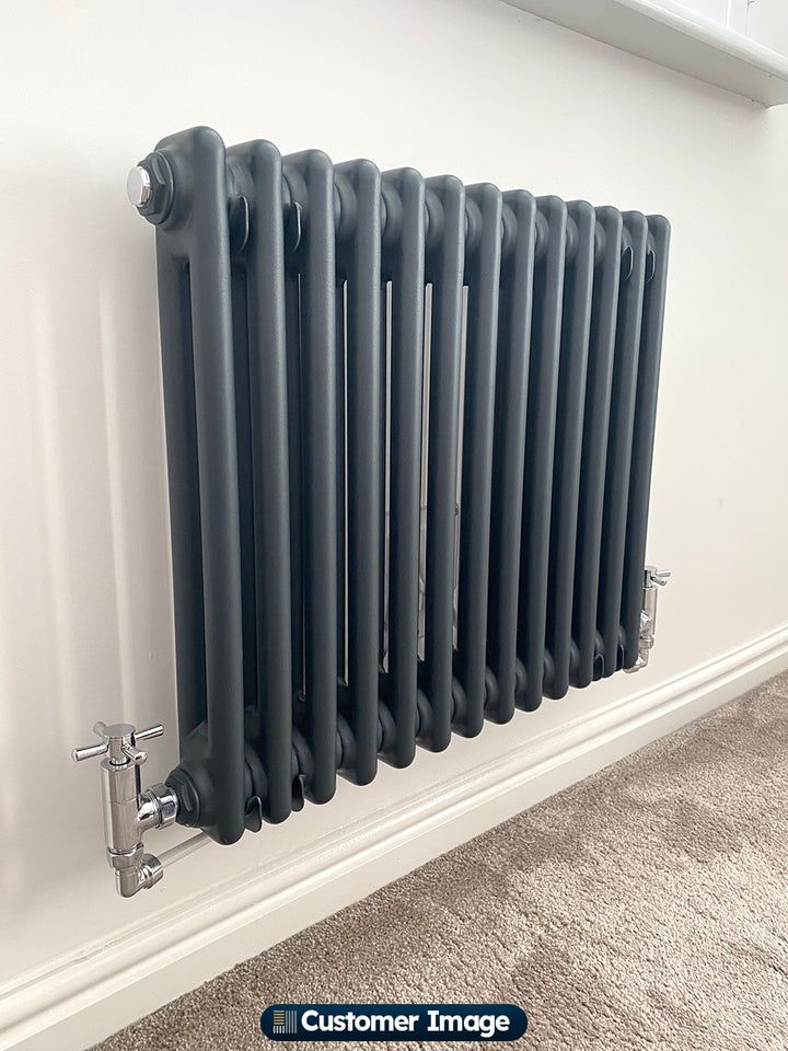 Alpha - Anthracite Column Radiator H500mm x W592mm 2 Column - Feet Included