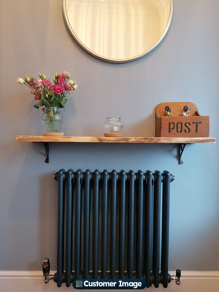 Alpha - Anthracite Column Radiator H600mm x W592mm 2 Column - Feet Included