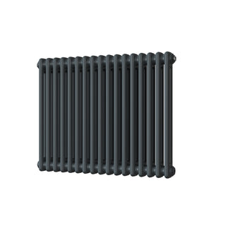 Alpha matt anthracite 2 column radiator, 600mm high x 768mm wide