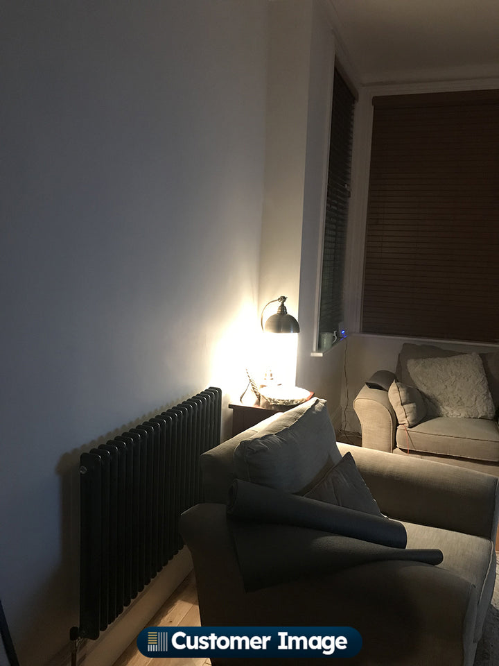 Alpha - Anthracite Column Radiator H600mm x W988mm 2 Column - Feet Included