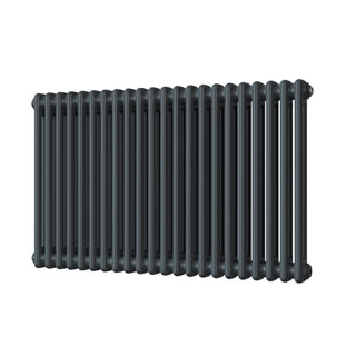 Alpha matt anthracite 2 column radiator, 600mm high x 988mm wide