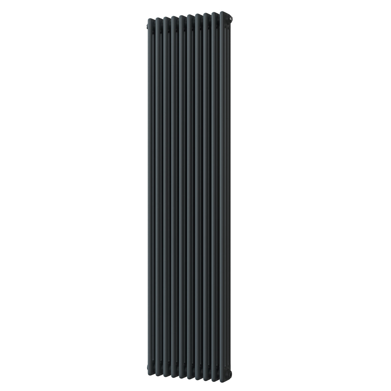 Alpha - Anthracite Vertical Column Radiator H1800mm x W465mm 3 Column - Feet Included