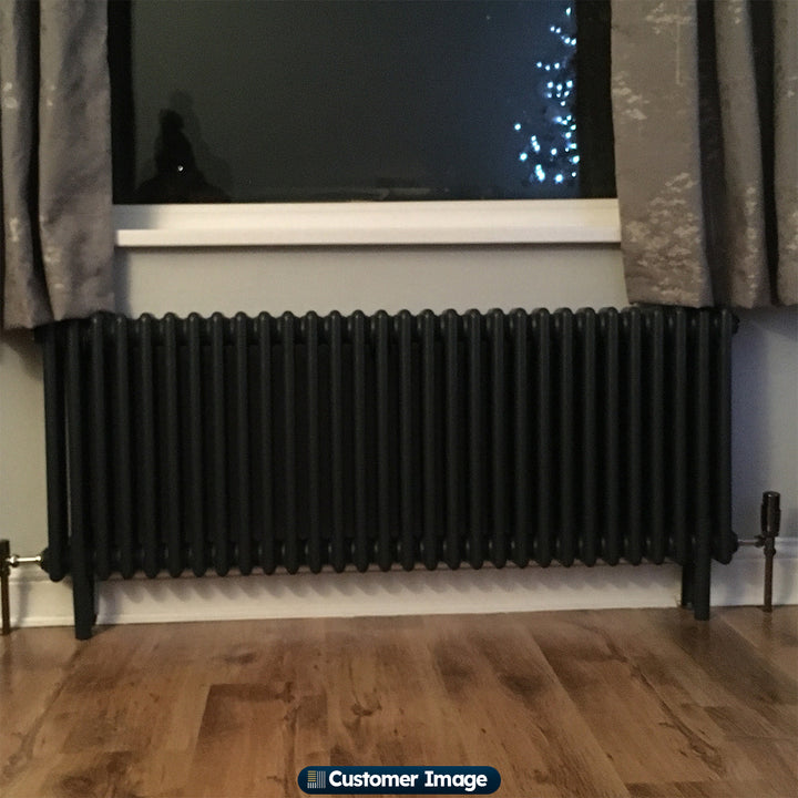 Alpha - Anthracite Column Radiator H500mm x W1355mm 3 Column - Feet Included