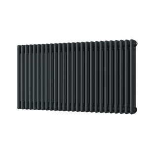 Alpha matt anthracite 3 column radiator, 600mm high x 1177mm wide