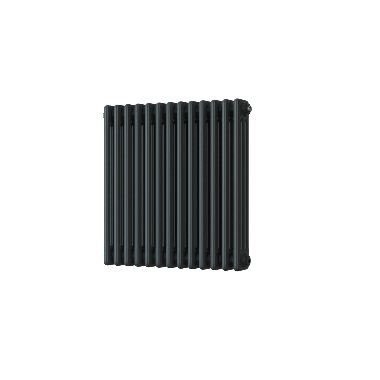 Alpha - Anthracite Column Radiator H600mm x W599mm 3 Column - Feet Included