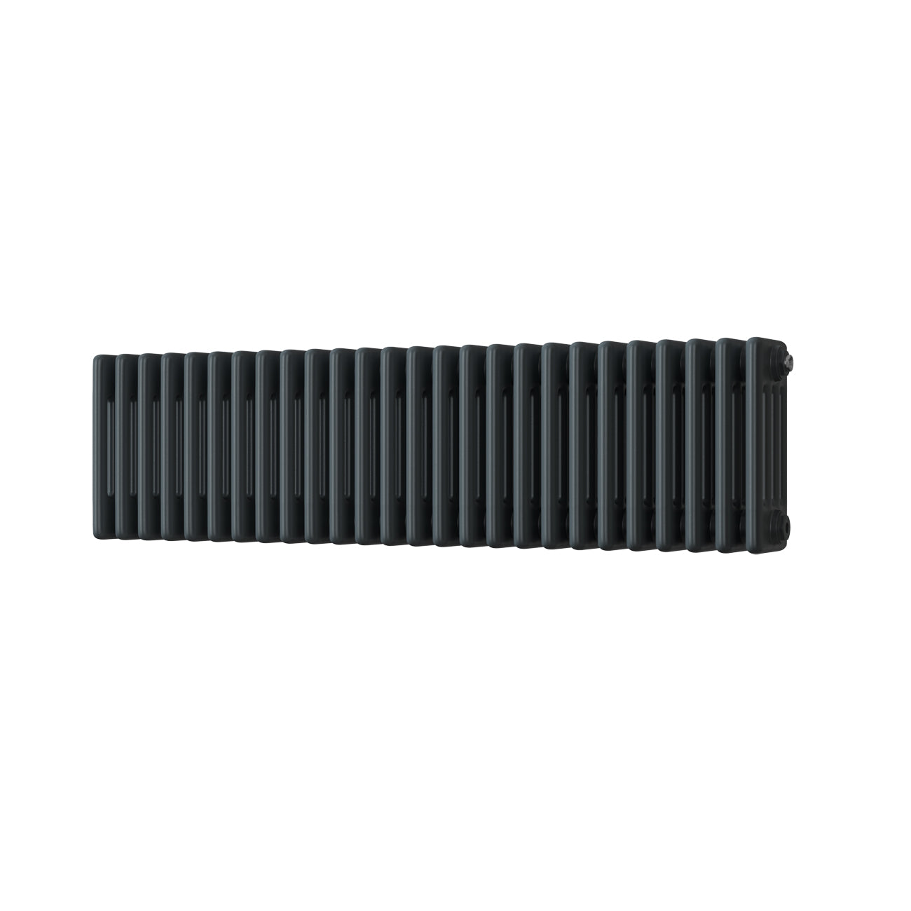 Alpha - Anthracite Column Radiator H300mm x W1164mm 4 Column - Feet Included