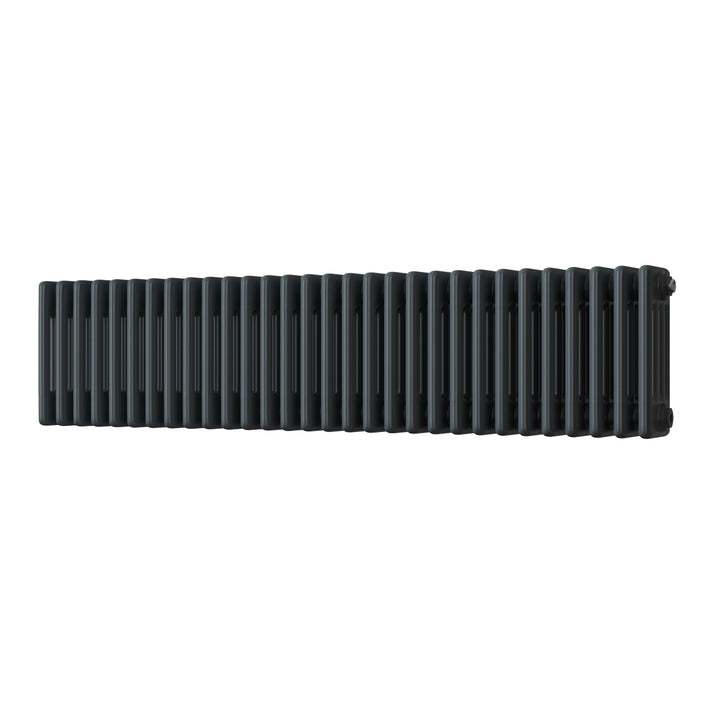 Alpha - Anthracite Column Radiator H300mm x W1340mm 4 Column - Feet Included