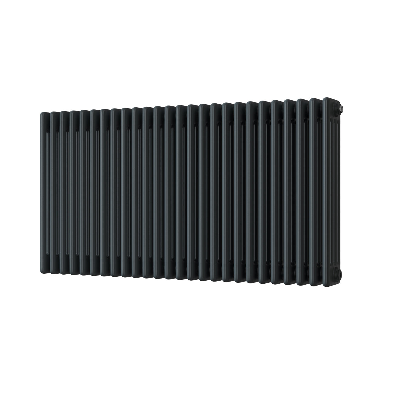 Alpha - Anthracite Column Radiator H600mm x W1164mm 4 Column - Feet Included