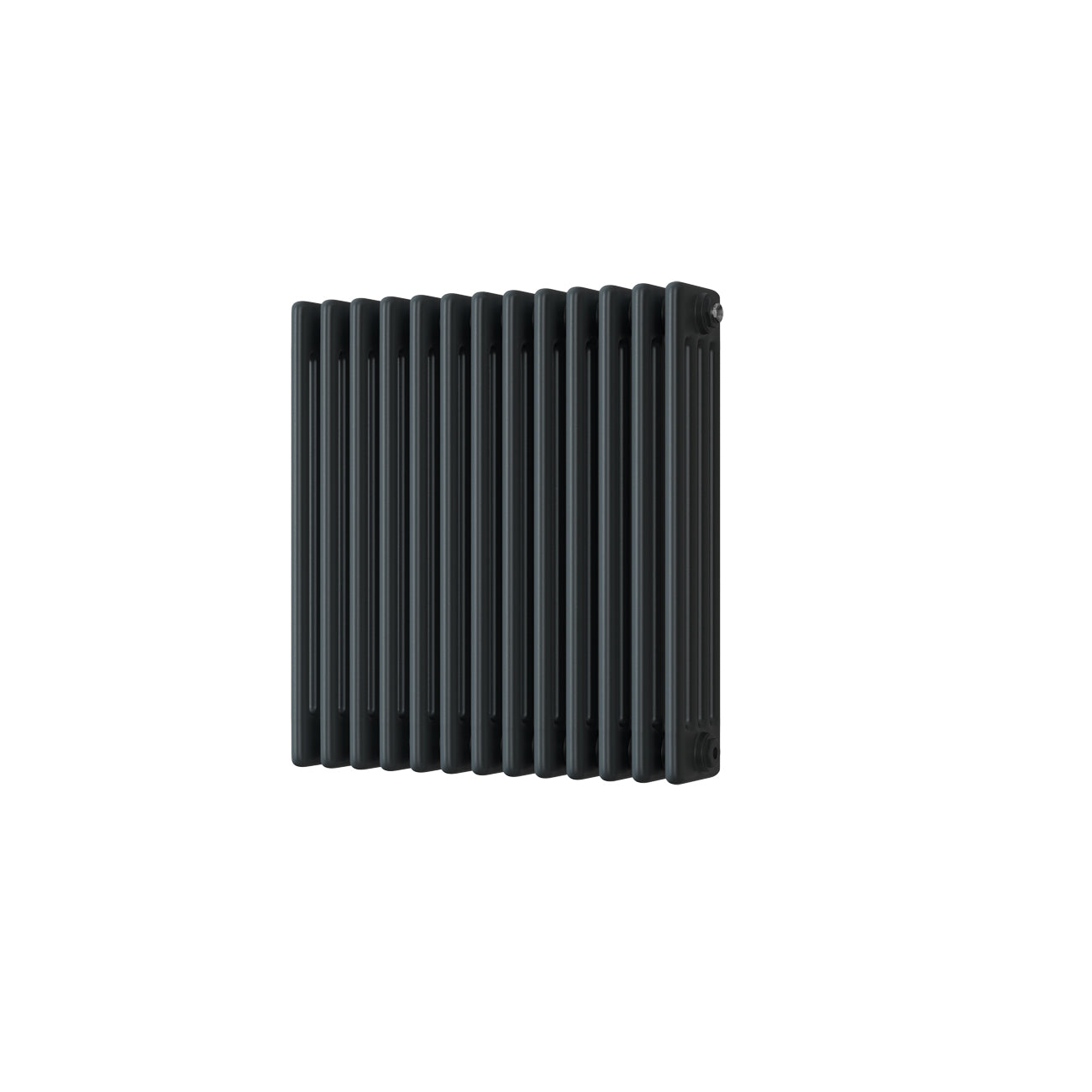 Alpha - Anthracite Column Radiator H600mm x W592mm 4 Column - Feet Included