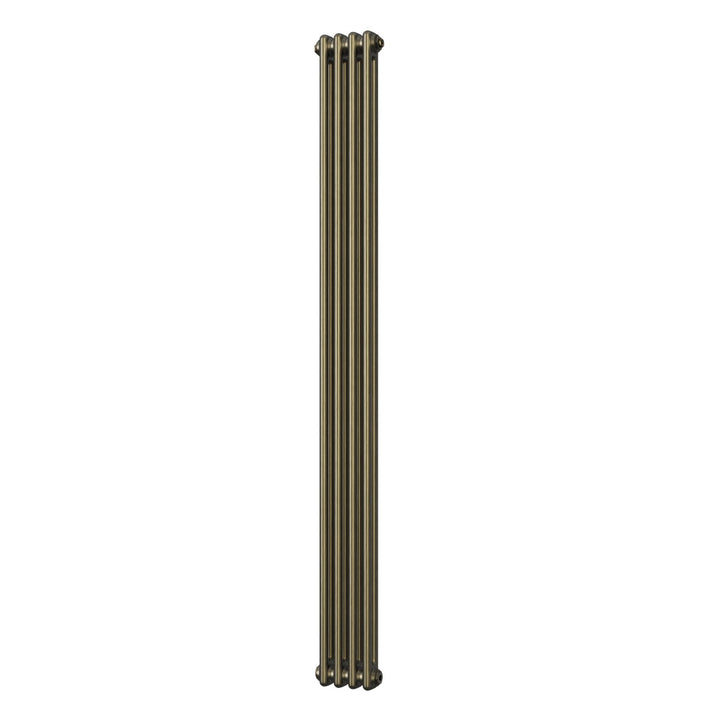 Alpha - Antique Brass Vertical Column Radiator H1800mm x W196mm 2 Column