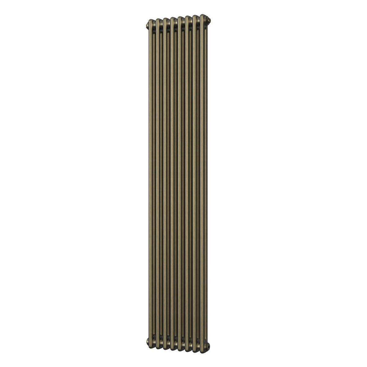 Alpha - Antique Brass Vertical Column Radiator H1800mm x W372mm 2 Column