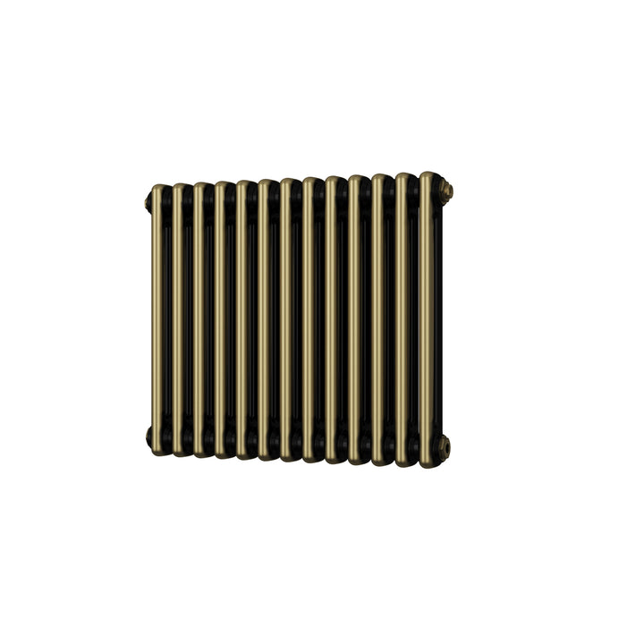 Alpha - Antique Brass Column Radiator H500mm x W592mm 2 Column - Feet Included