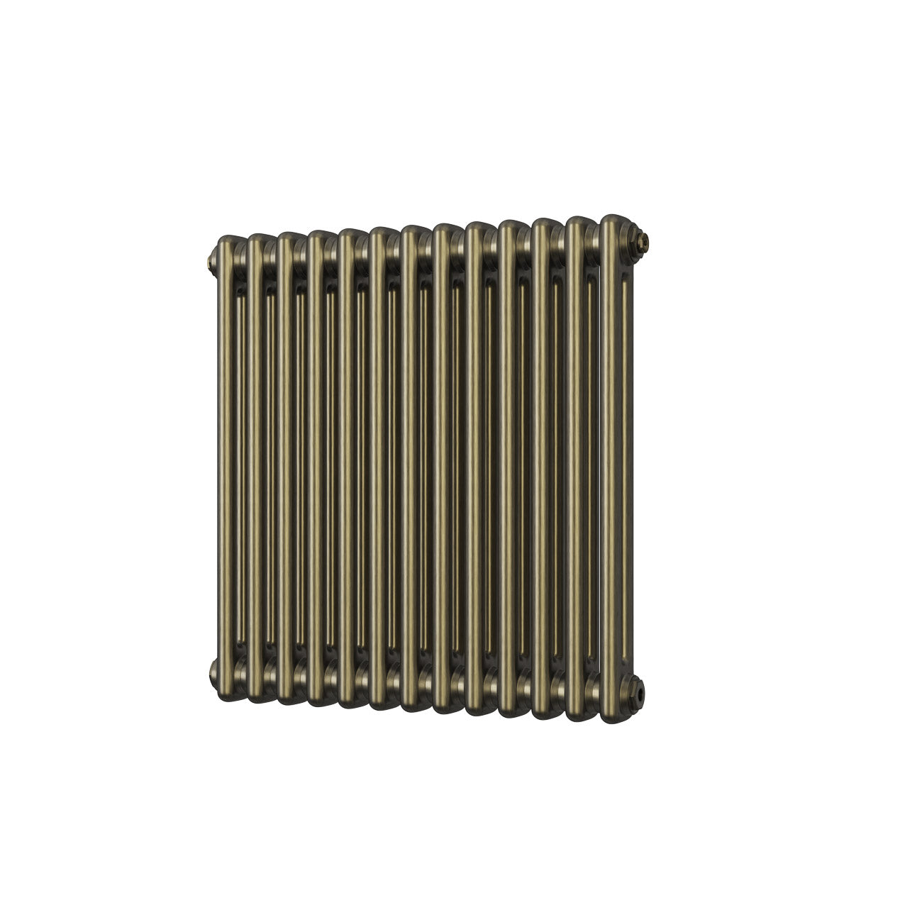 Alpha - Antique Brass Column Radiator H600mm x W592mm 2 Column