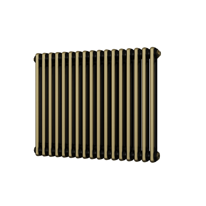 Alpha - Antique Brass Column Radiator H600mm x W768mm 2 Column - Feet Included