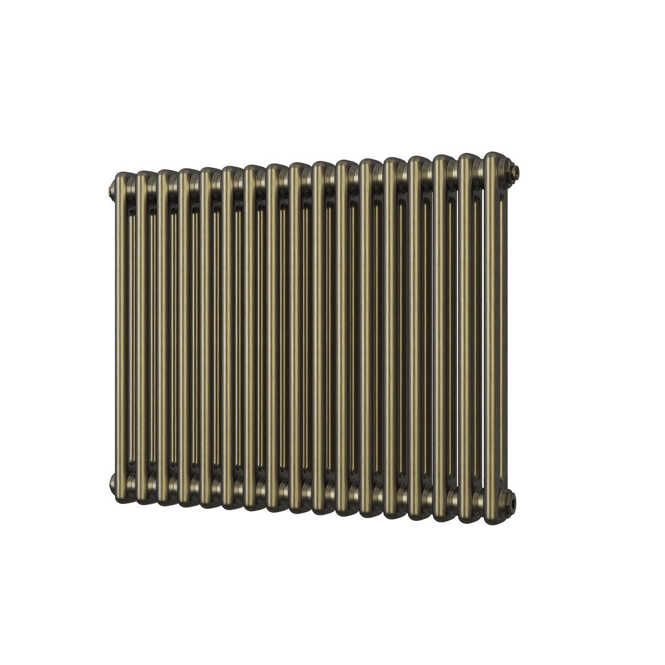 Alpha - Antique Brass Column Radiator H600mm x W768mm 2 Column