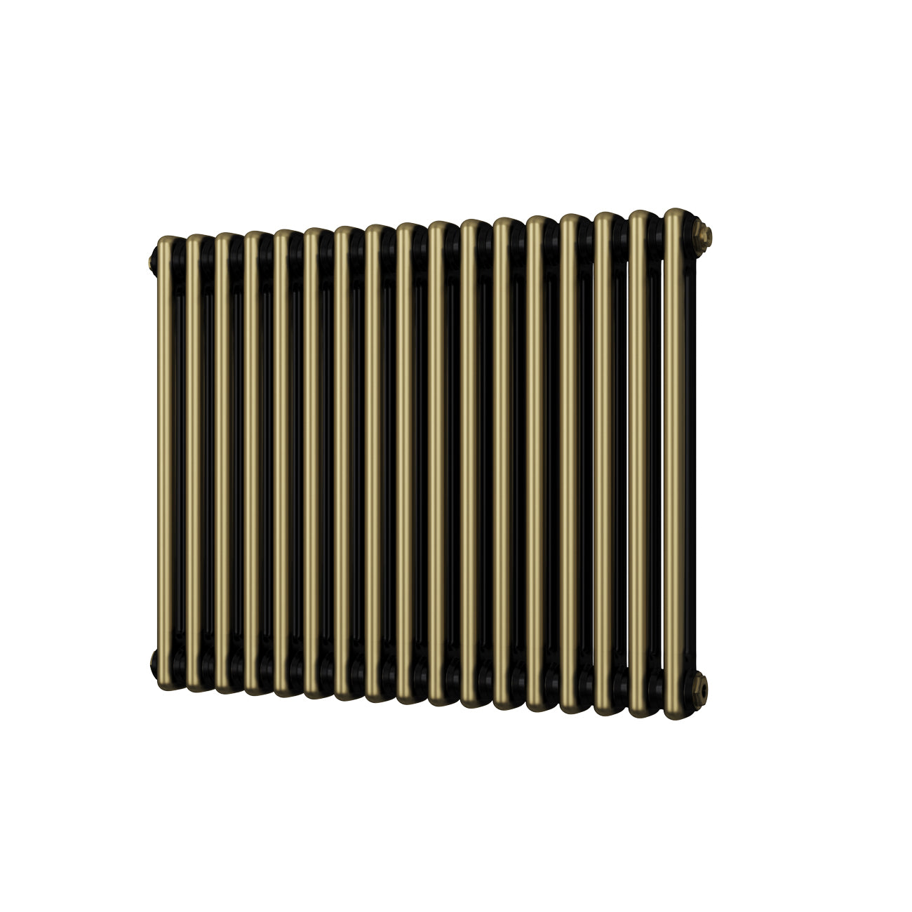 Alpha - Antique Brass Column Radiator H600mm x W768mm 2 Column