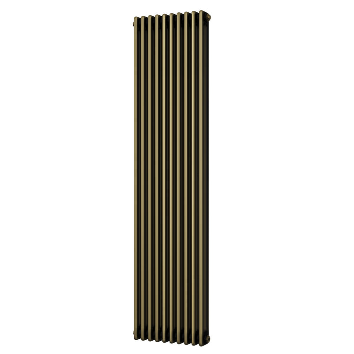 Alpha - Antique Brass Vertical Column Radiator H1800mm x W465mm 3 Column