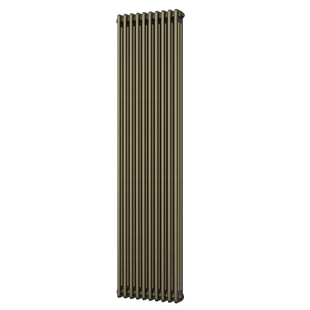Alpha - Antique Brass Vertical Column Radiator H1800mm x W465mm 3 Column - Feet Included