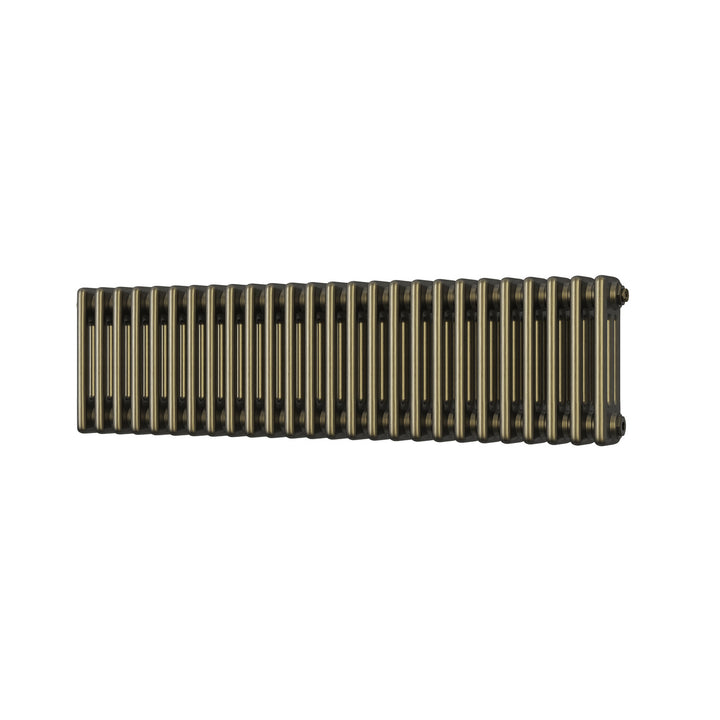 Alpha - Antique Brass Column Radiator H300mm x W1177mm 3 Column