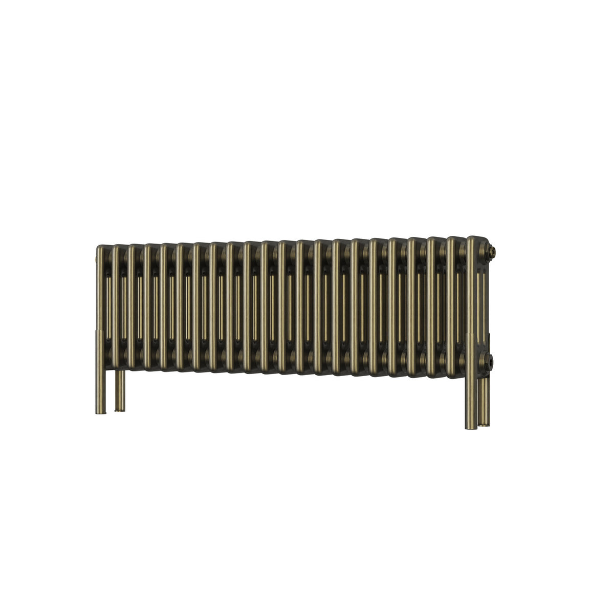 Alpha - Antique Brass Column Radiator H300mm x W999mm 3 Column - Feet Included
