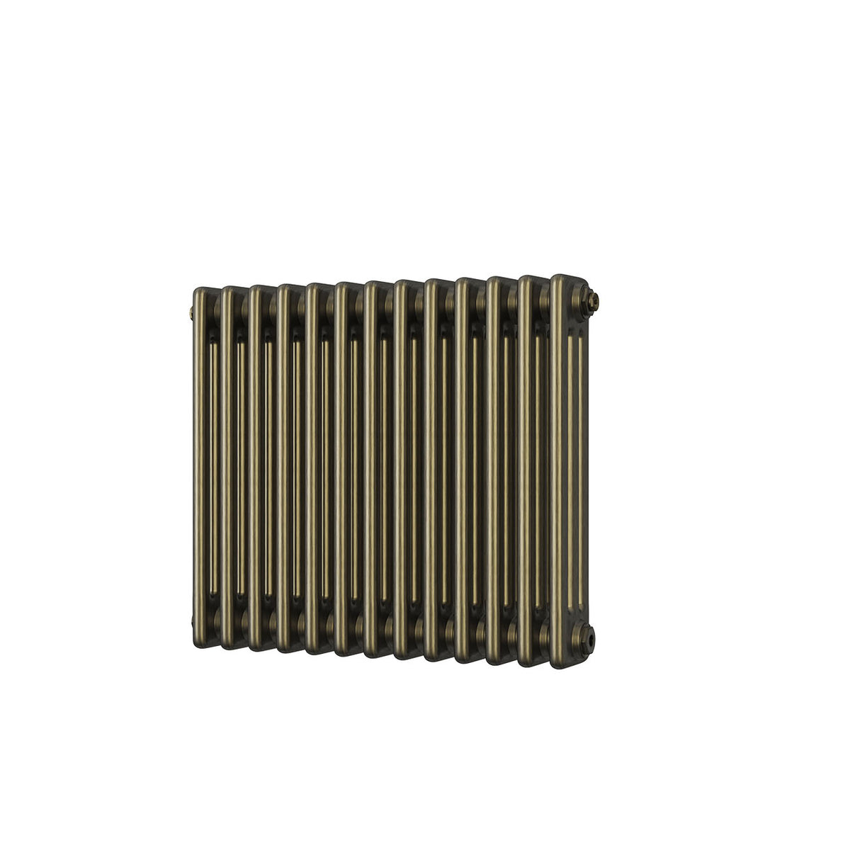 Alpha - Antique Brass Column Radiator H500mm x W599mm 3 Column