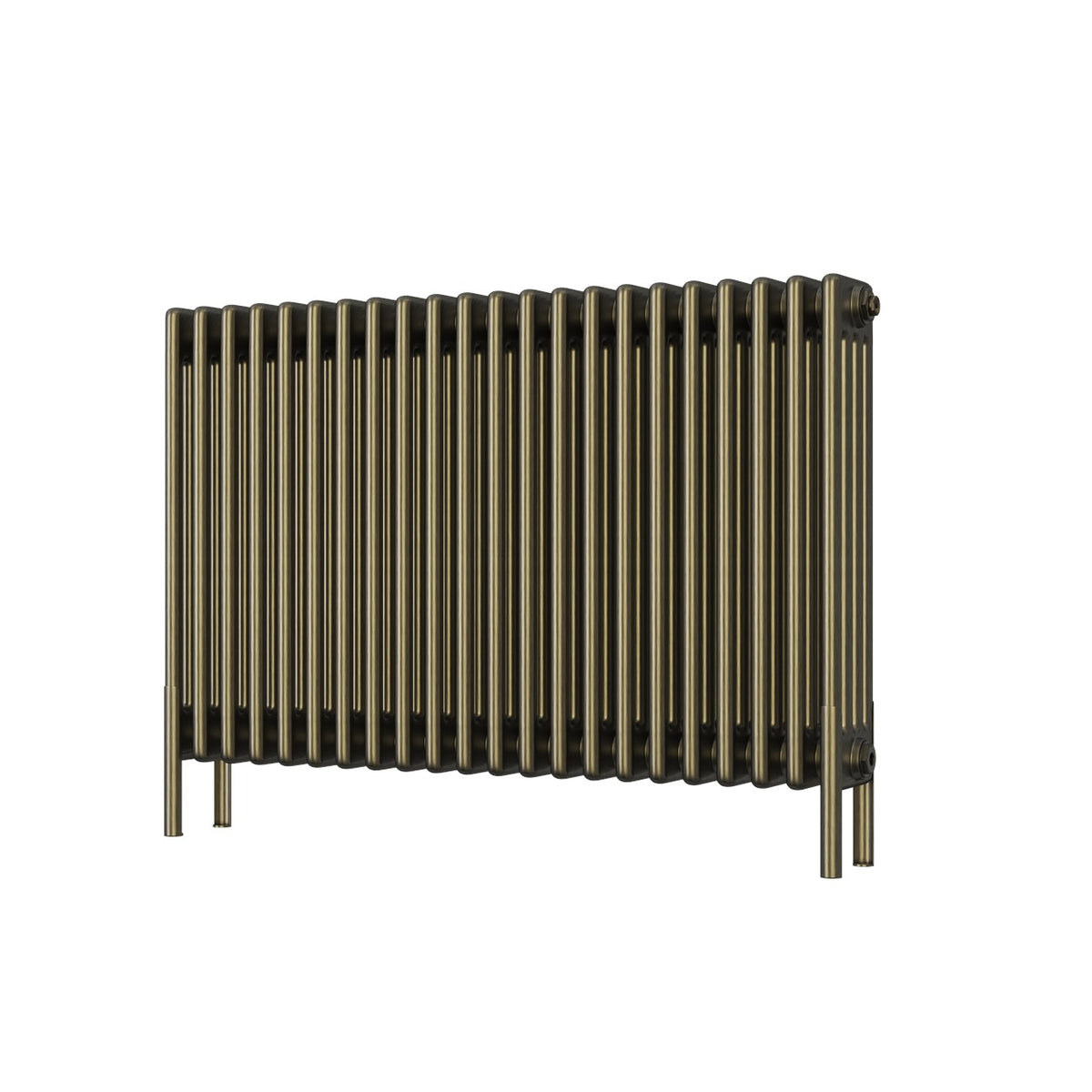 Alpha - Antique Brass Column Radiator H600mm x W988mm 4 Column - Feet Included