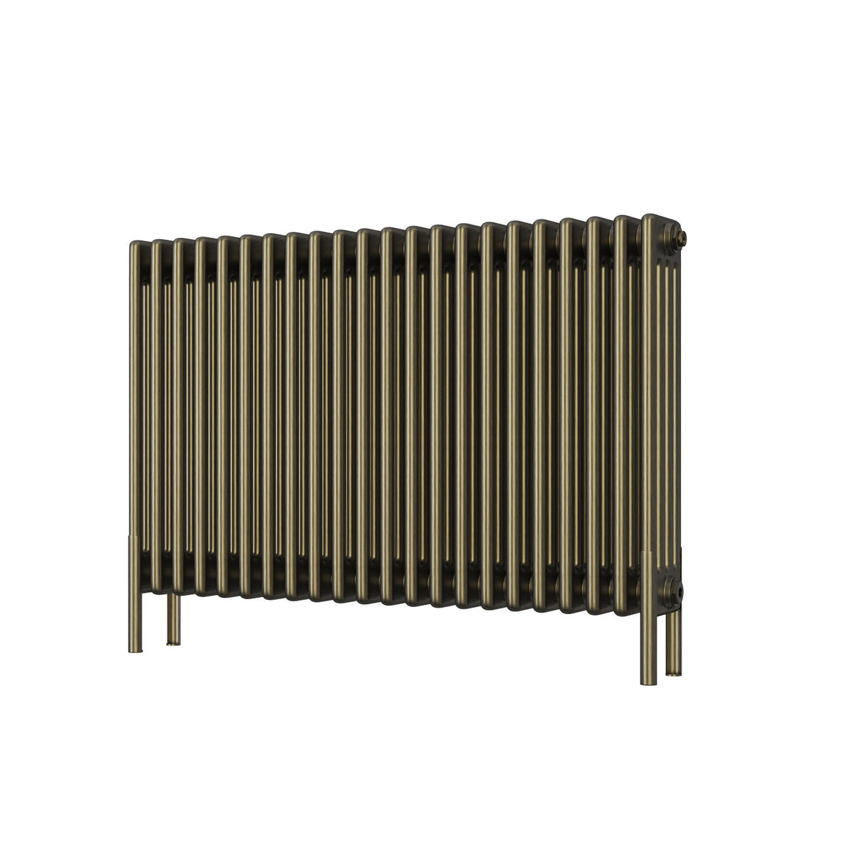 Alpha - Antique Brass Column Radiator H600mm x W988mm 4 Column - Feet Included