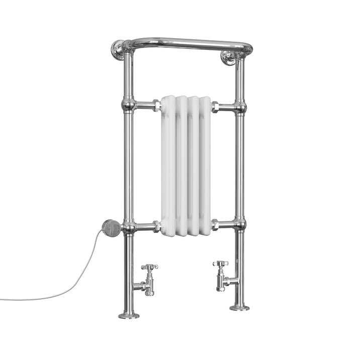 Arundel - Traditional Dual Fuel Towel Rail H963mm x W493mm Thermostatic - Floor Standing