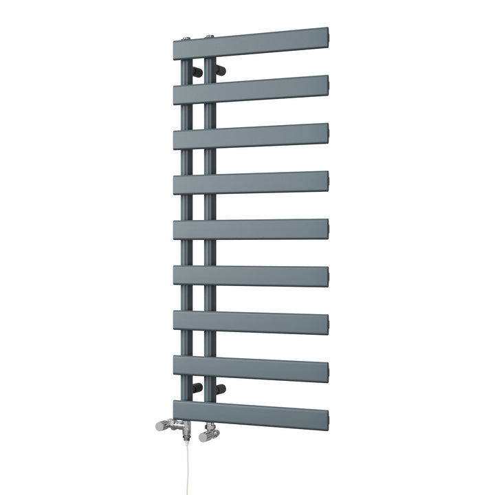 Agar - Anthracite Dual Fuel Towel Rail H1156mm x W500mm Standard