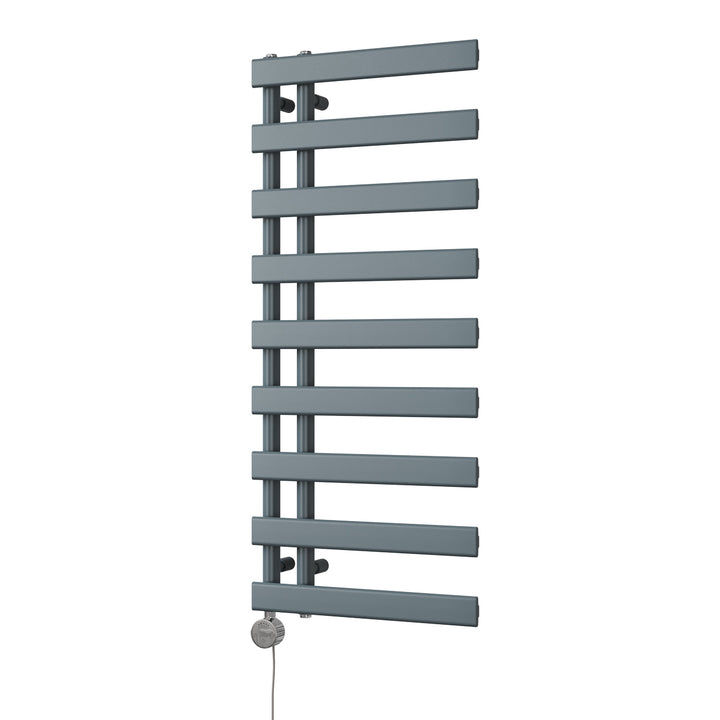 Agar - Anthracite Electric Towel Rail H1156mm x W500mm 600w Thermostatic