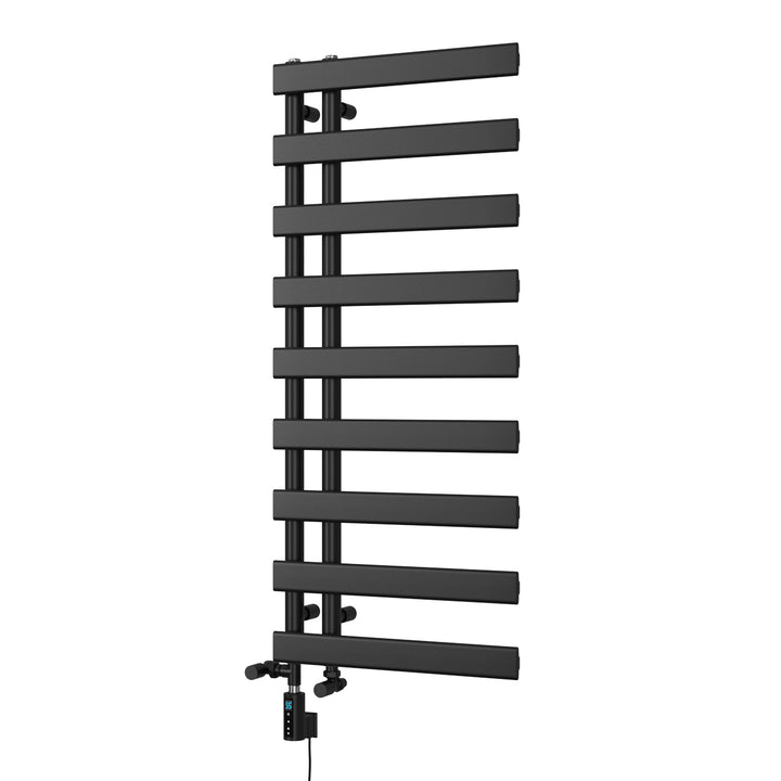 Agar - Black Dual Fuel Towel Rail H1156mm x W500mm Thermostatic WIFI