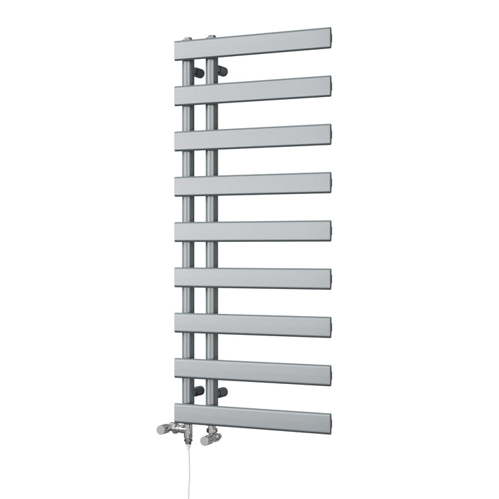 Agar - Silver Dual Fuel Towel Rail H1156mm x W500mm Standard