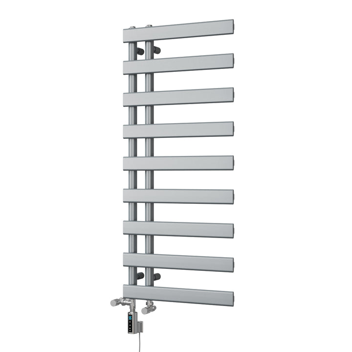 Agar - Silver Dual Fuel Towel Rail H1156mm x W500mm Thermostatic WIFI