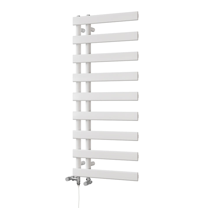 Agar - White Dual Fuel Towel Rail H1156mm x W500mm Standard